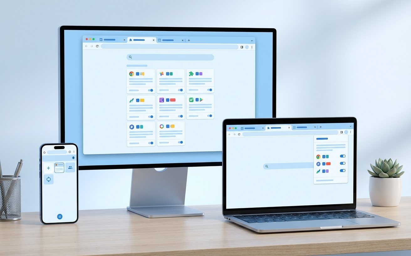 谷歌浏览器网上应用店中的丰富扩展程序展示